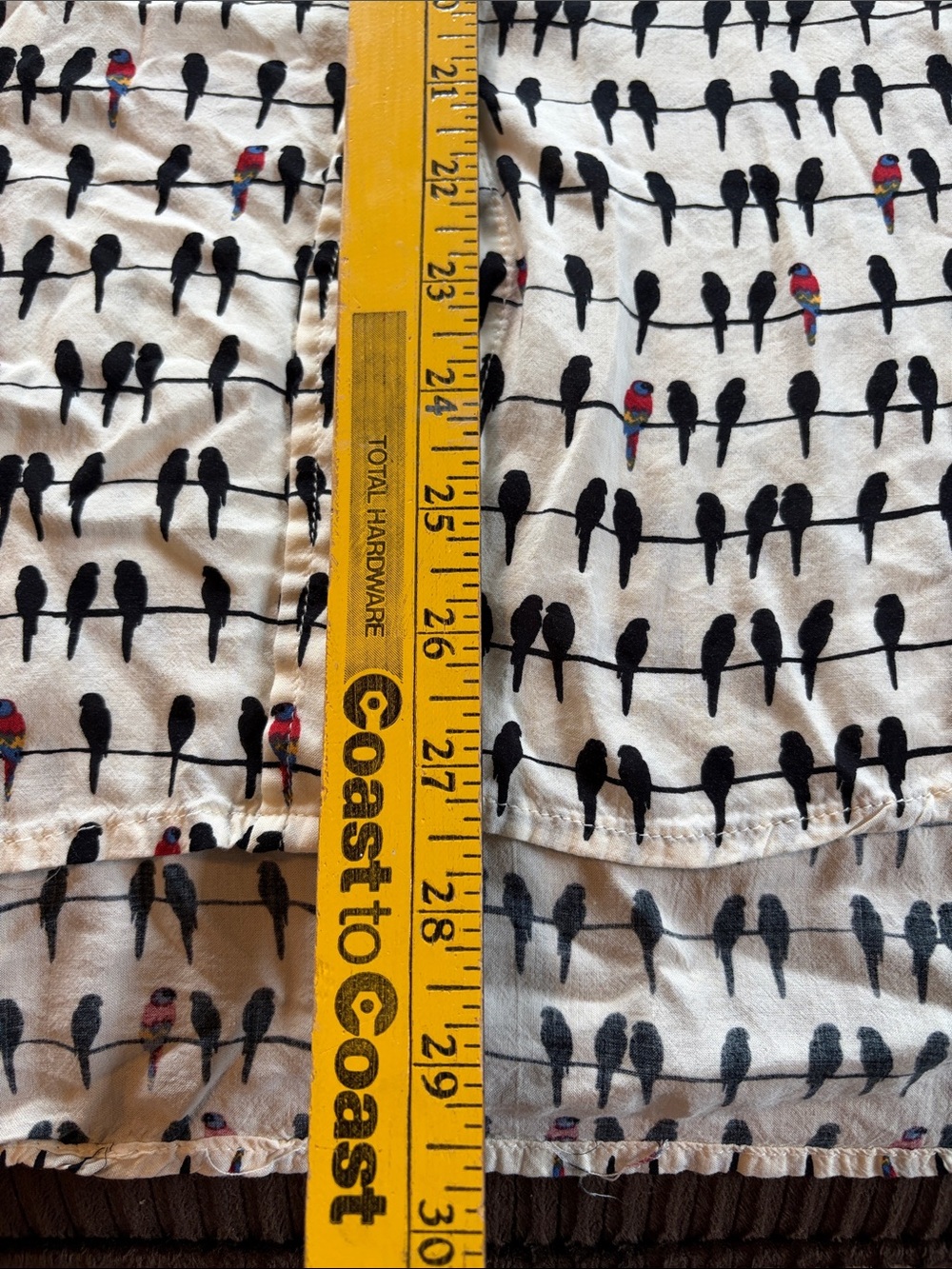 Jane and Delancey Birds on a Wire (Parrots) button front Roll-tab sleeve Blouse - Picture 11 of 17